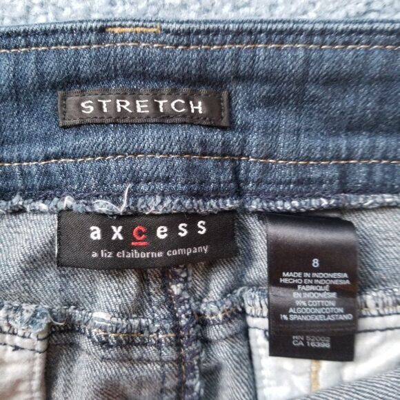 Axcess Women's Denim Jean Cargo Jeans Skirt With Side Pockets Sz 8 - Picture 9 of 10